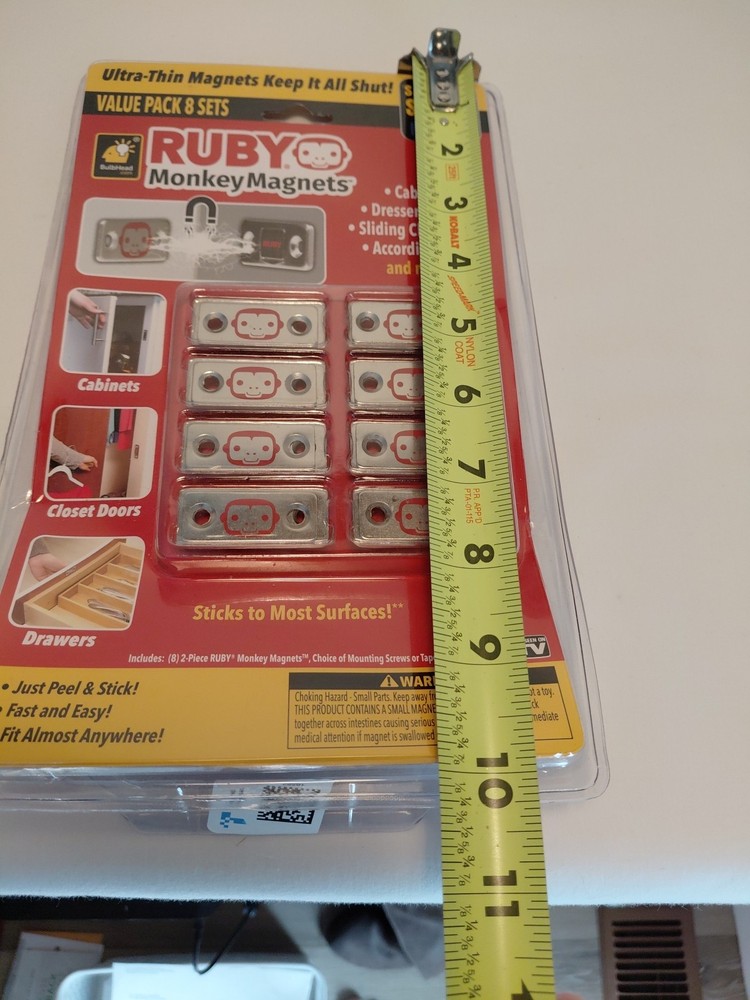 RUBY Monkey Magnets Ultra-Thin Magnetic Plates Keep It All Shut, AS-SEEN-ON-TV