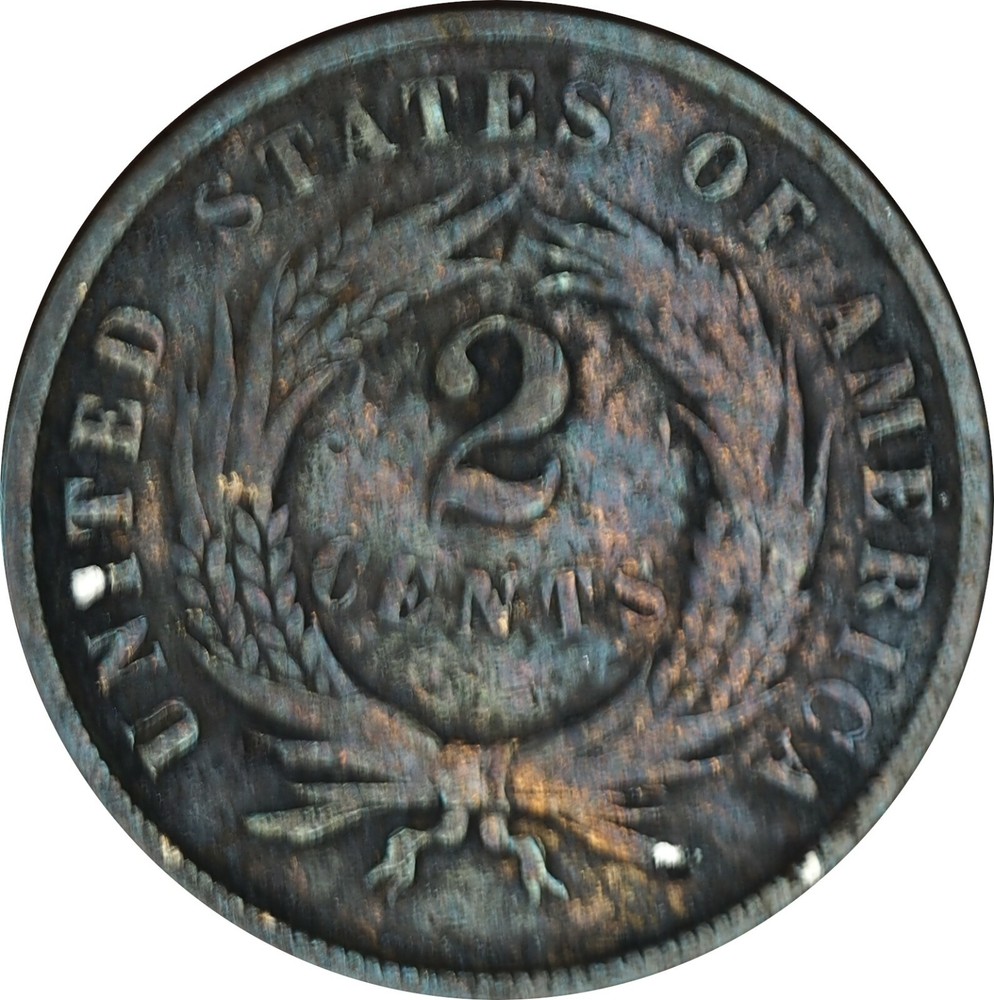 1865 2c Piece VF Condition