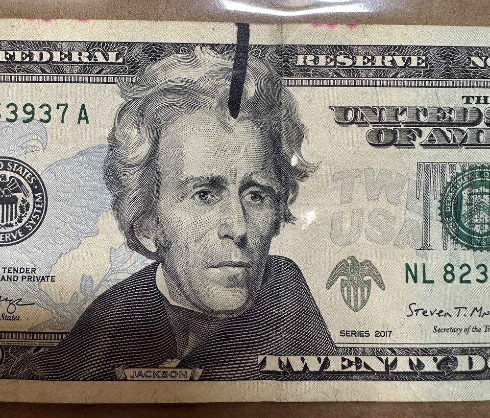 $20 BILL INK SMEARS ERROR RARE