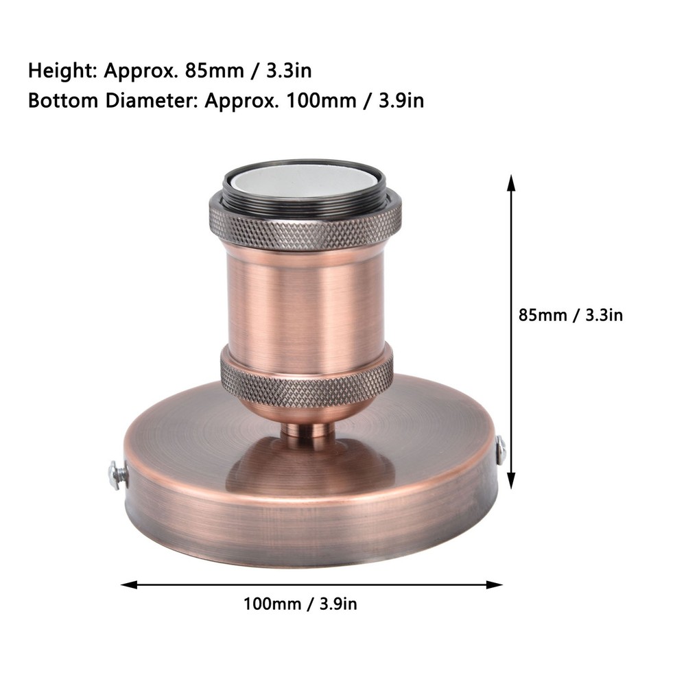 Vintage E26 E27 Lamp Socket Ceiling Lamp Holder with Accessories
