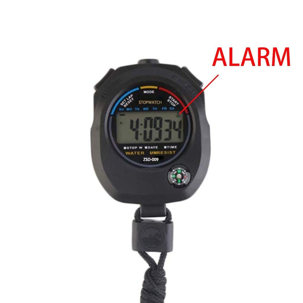 Pgzsy 2 Pack Multi-Function Electronic Digital Sport Stopwatch Timer, Black