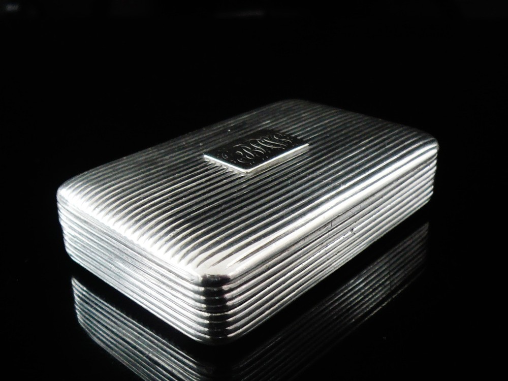 Antique Sterling Silver Snuff Box, Thomas Willmore, Hallmarked Birmingham 1801