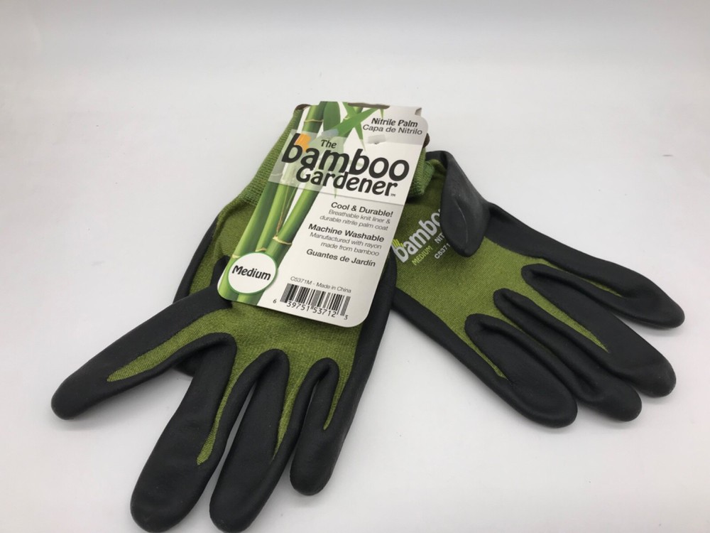 Bamboo Gardener Nitril Palm Gloves Sized Medium C5371M