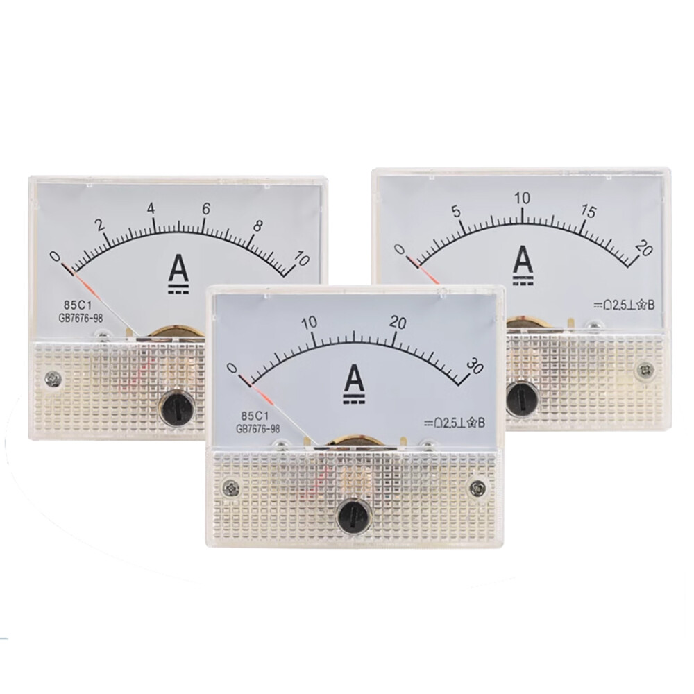 1/2/3/5/10/20/30A DC Analog Ammeter Panel Current Meter 85C1 Mechanical Pointer