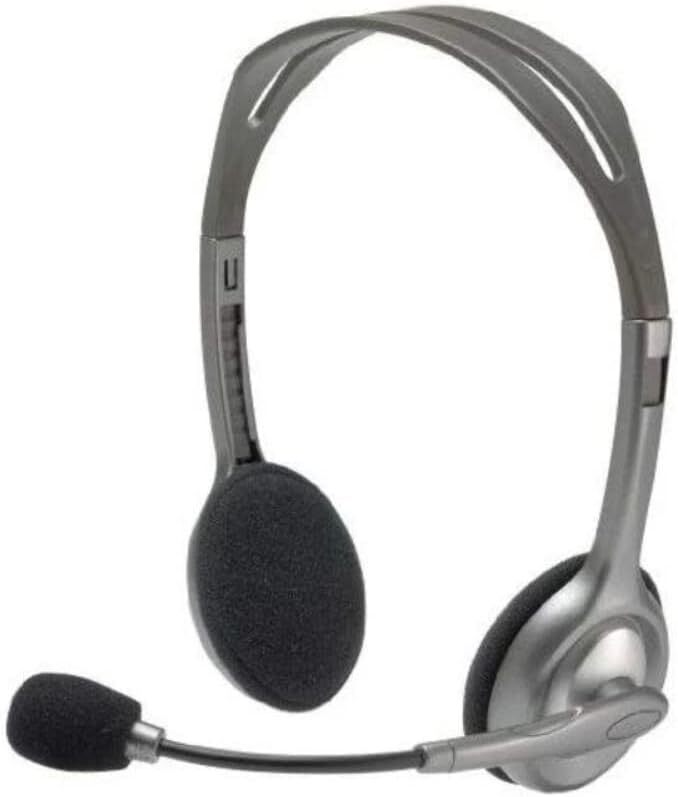 Logitech Stereo H110 Over-Ear Headset with Noise Cancelling Microphone - Grey