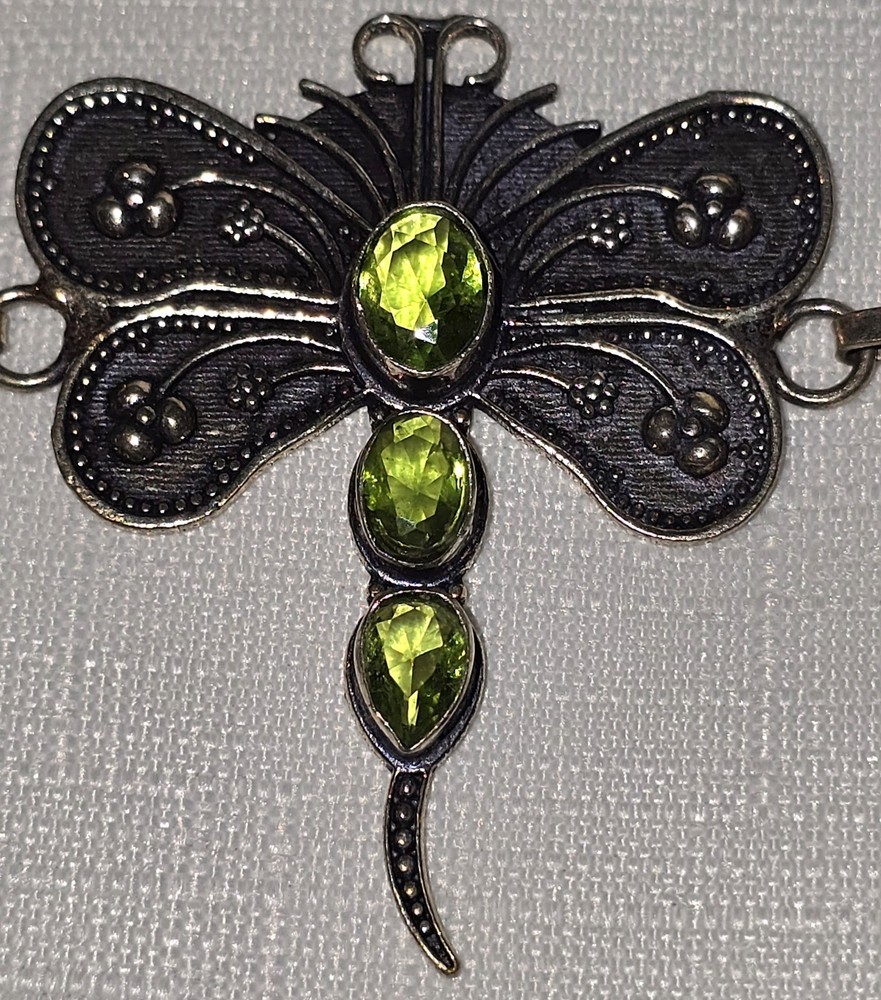 Artisan Peridot Dragonfly Bracelet