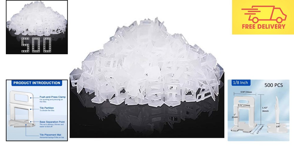High-Quality 500-Piece Tile Leveling Clip Set - Easy & Efficient Grouting System