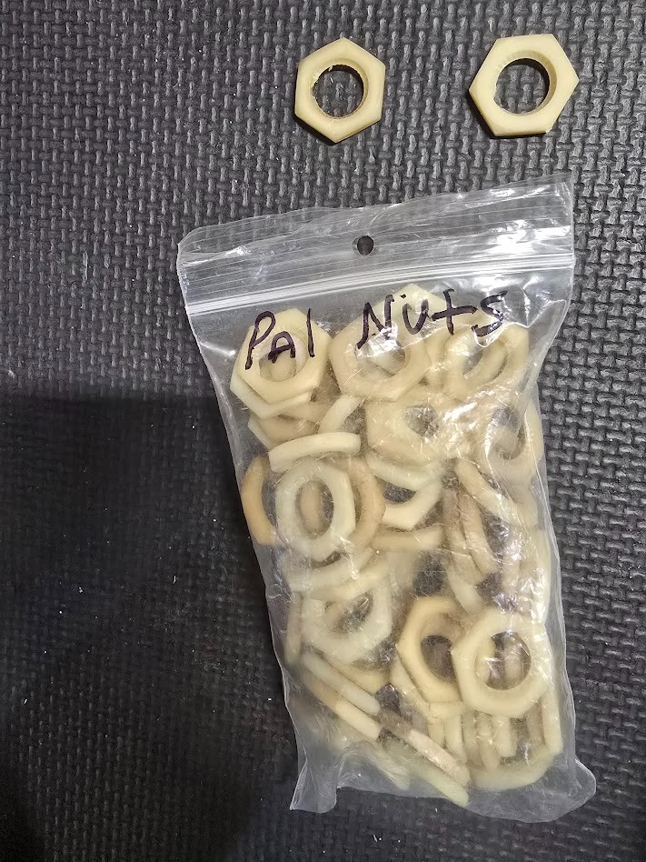 Lot Of 10 Leaf Switch Button Pal Nut (Plastic)