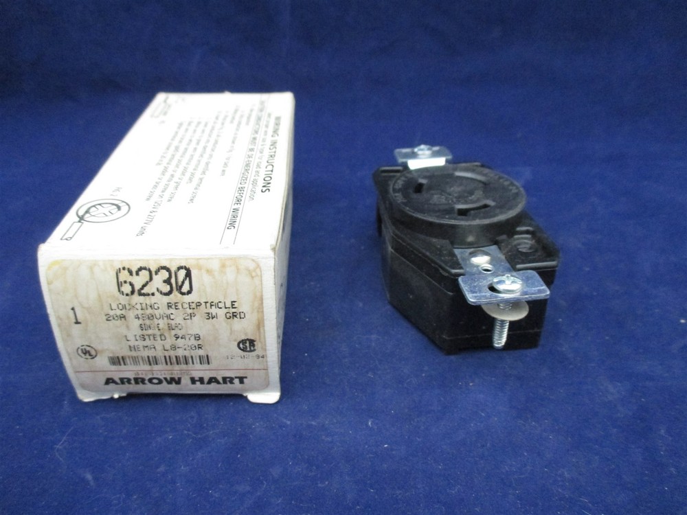 Arrow Hart Locking Receptacle 6230 new