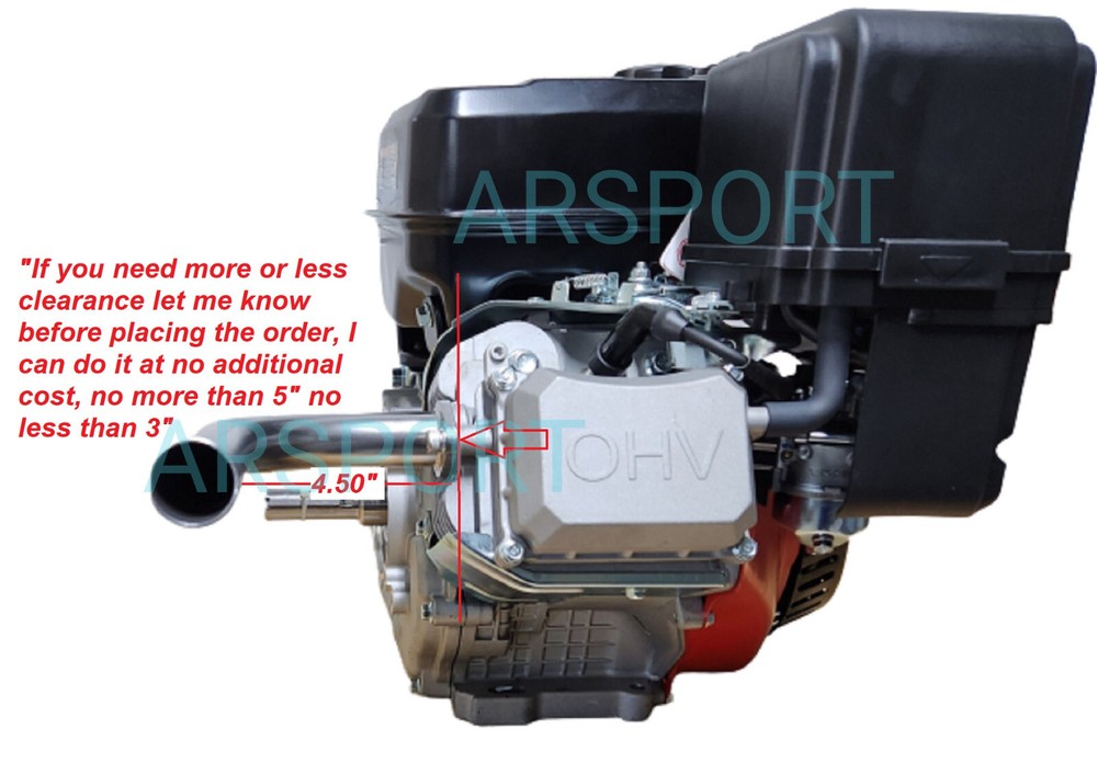 Exhaust Header pipe for: Predator Max 459cc, Duromax XP16HPE & XP18HPE 457cc