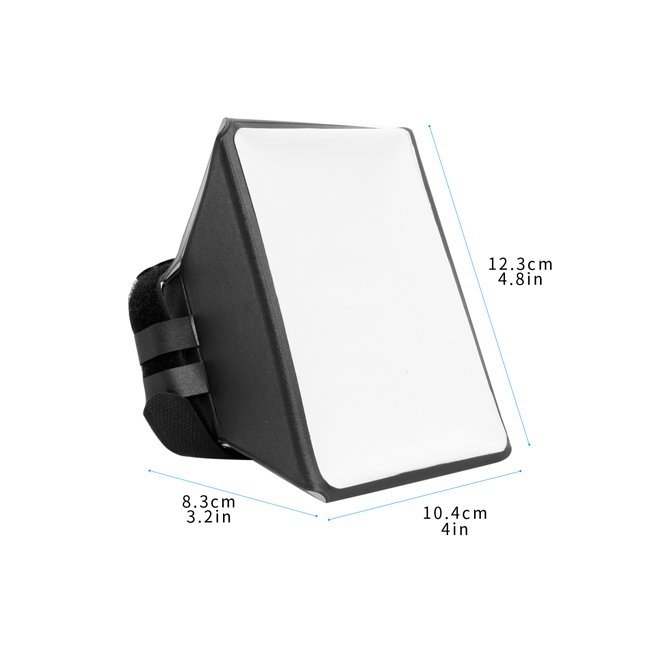 2pcs Mini Collapsible Diffuser Softbox for LED Lamp Camera Video Studio