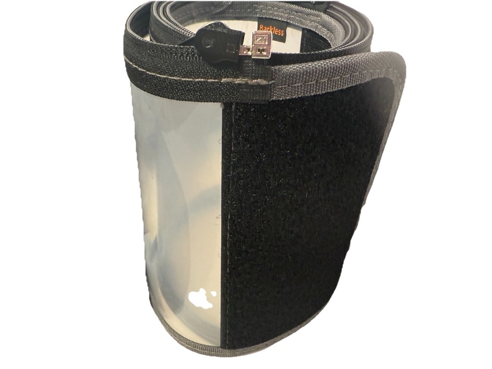 Barkless Dog Muzzle Grey Adjustable Mask Compatible With Medium Large Pets