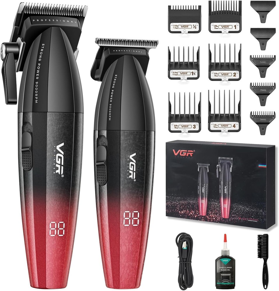 Combo Set Professional Cordless Hair Clipper & Trimmer |