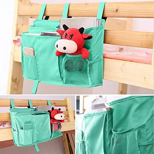 Bedside Storage Caddy, Bunk Bed Organizer Bed Storage Pocket Large Green