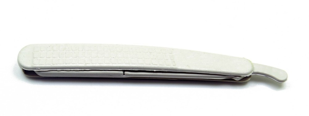 Disposable Straight Razor W/ Pre Inserted Blade Barber Single Plastic - White