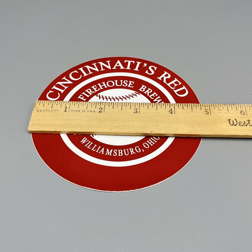 Cincinnati's Red Code 3 Old Firehouse Brewery Williamsburg Ohio 4.75" Sticker