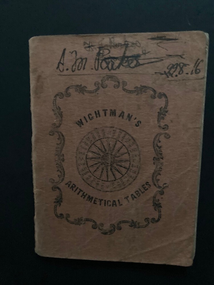 Wightman's Arithmetical Tables booklet