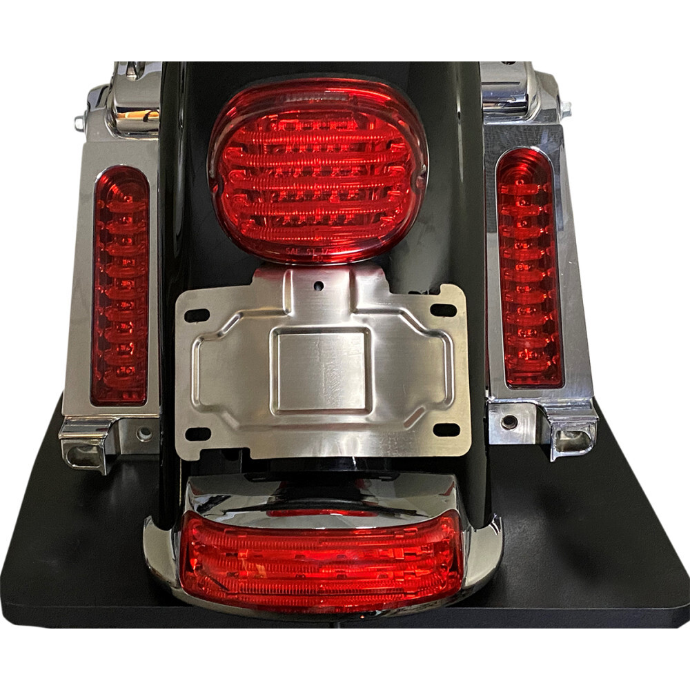 Custom Dynamics License Plate Mount/Relocation - Chrome | CD-TLLP-KIT-C