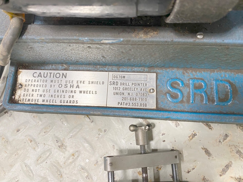 Vintage Drill Bit Pointer/Sharpener SDR #DG76M with 2 bit clamps