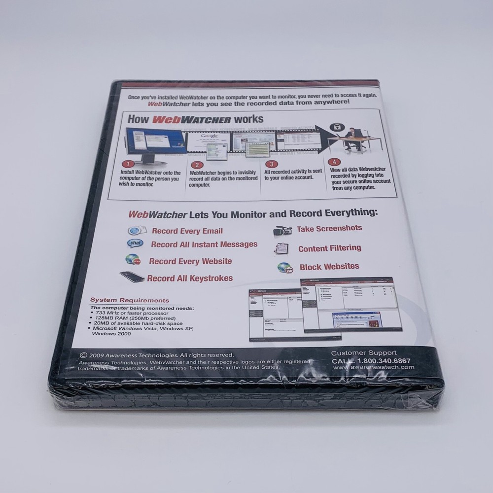 Web Watcher Computer Monitoring Software, 2009 Microsoft Windows Vista XP 2000