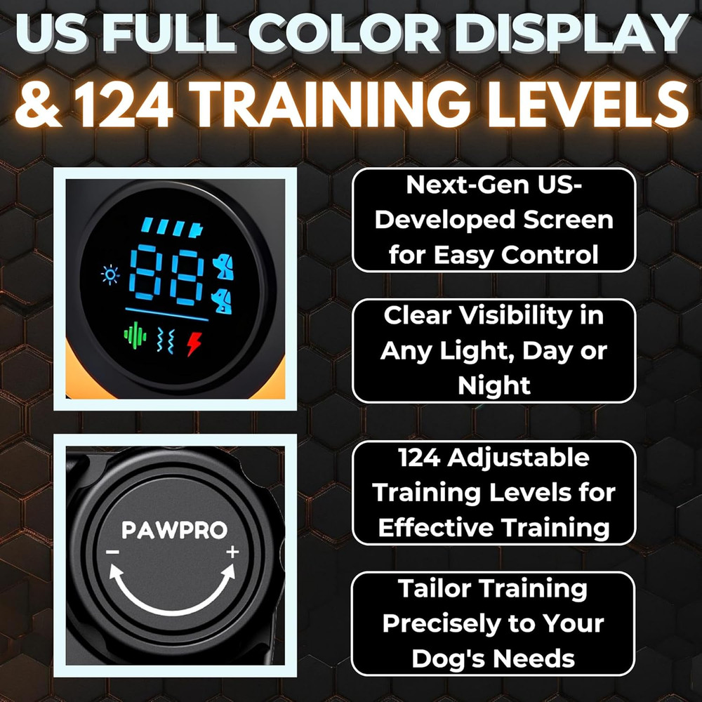 Dog Shock Collar with Remote, Unmatched 4-Mile Range, Night-Light Mode, Training