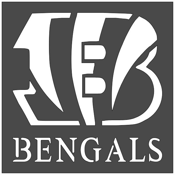 12"x12" Clear Plastic Stencil - Bengals (SC814)