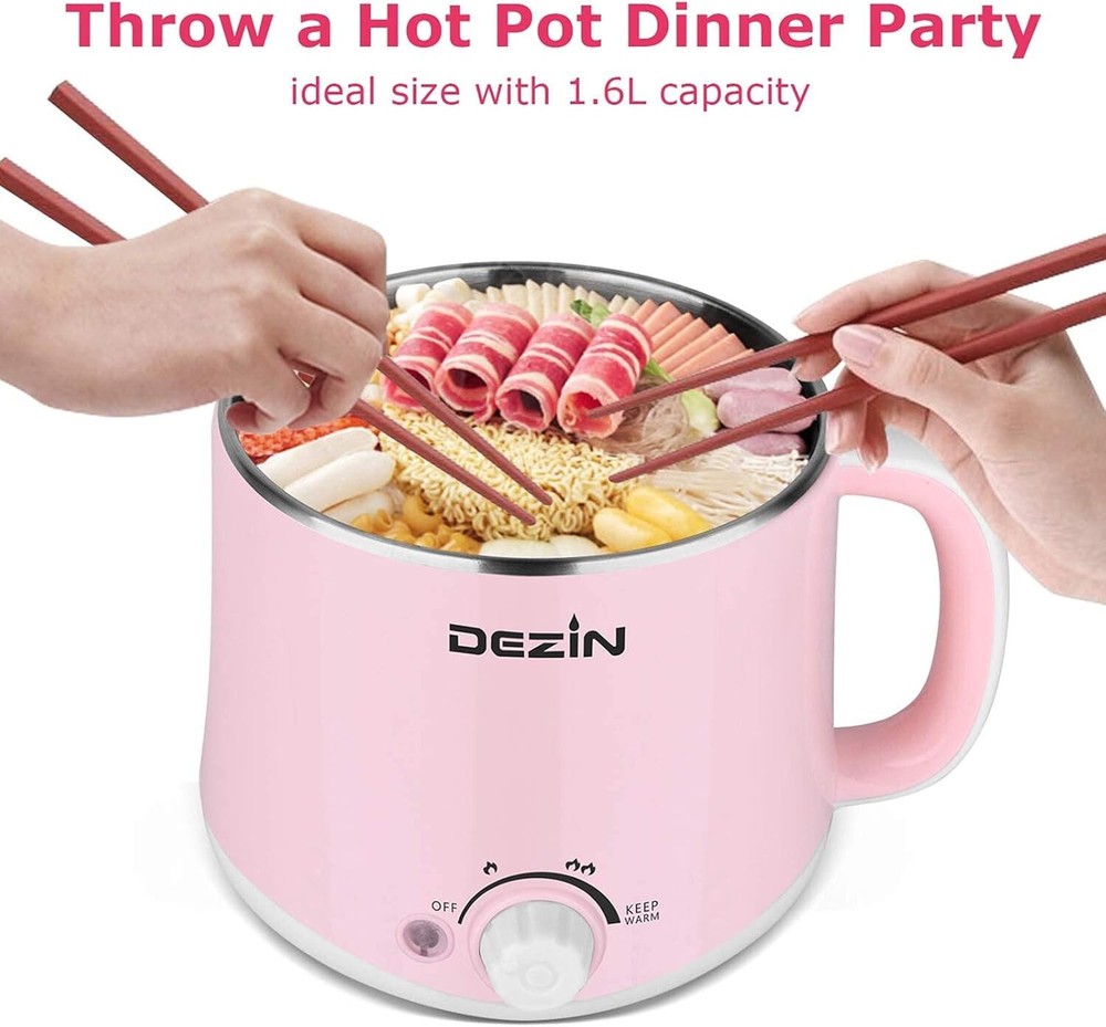 Versatile Electric Noodles Cooker with Temperature Control & Keep Warm Function