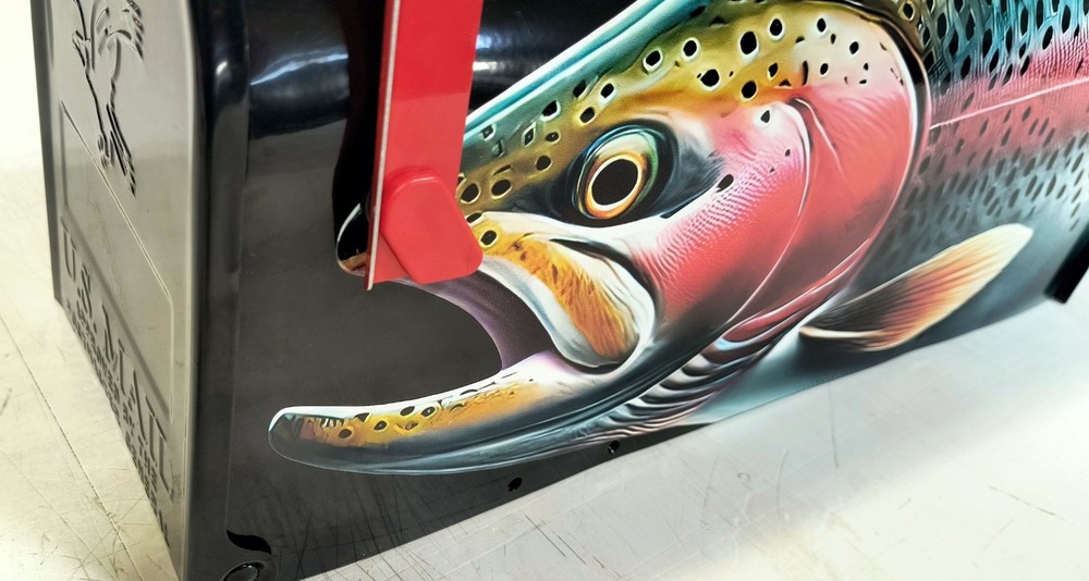 Rainbow Trout sticker wrap cover graphics for mailbox