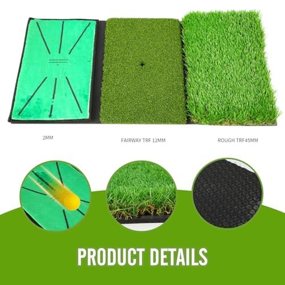 Golf Chipping Net Set,Pop Up Net with Durable Rubber Training Mat,10 Golf Tee...