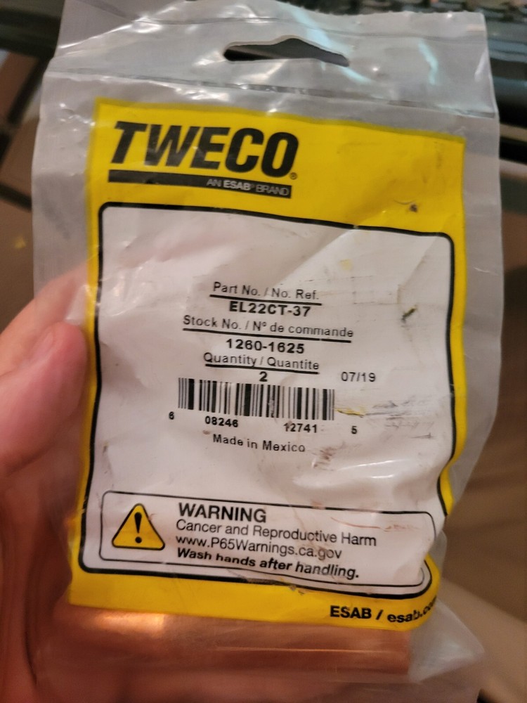 TWECO MIG NOZZLE EL22CT-37 ELIMINATOR 2/PKG