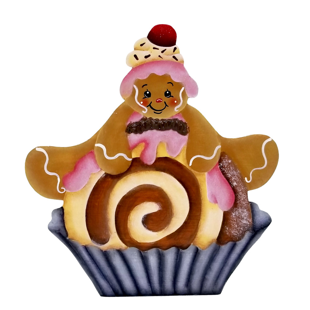 HP Gingerbread with Cinnamon Roll Fridge Magnet, ByBrendasHand