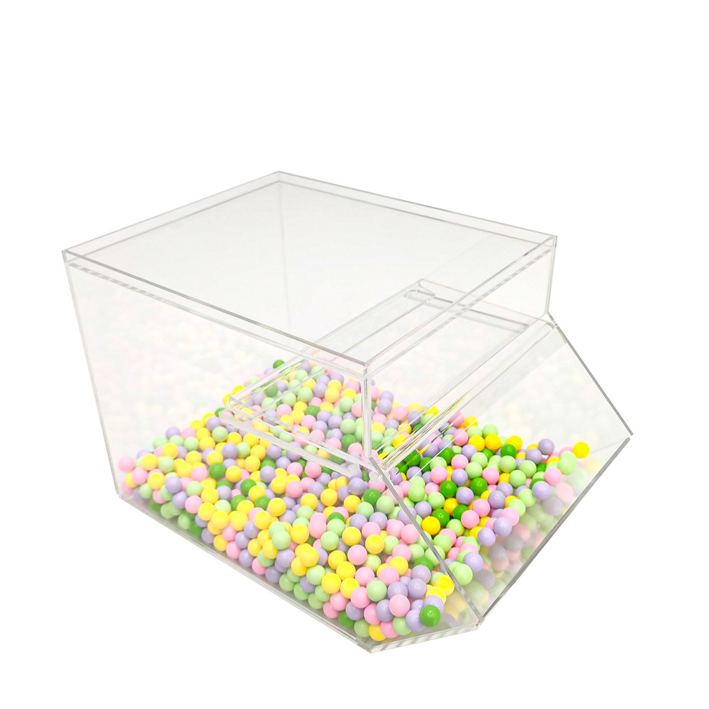 8X13X8" Stackable Acrylic Candy Bin Coffee Spice Grain Dispenser Pantry Display