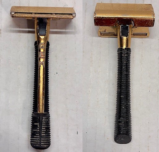 2 Gillette GEM Razors Micromatic in Box with Tags and Push Button Plastic Handle