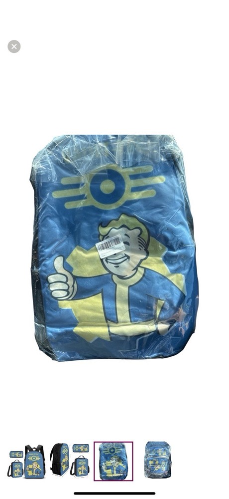 Fall Out Three Peace Backpack. Comes With Backpack, Pencil Case And Lunch Bag