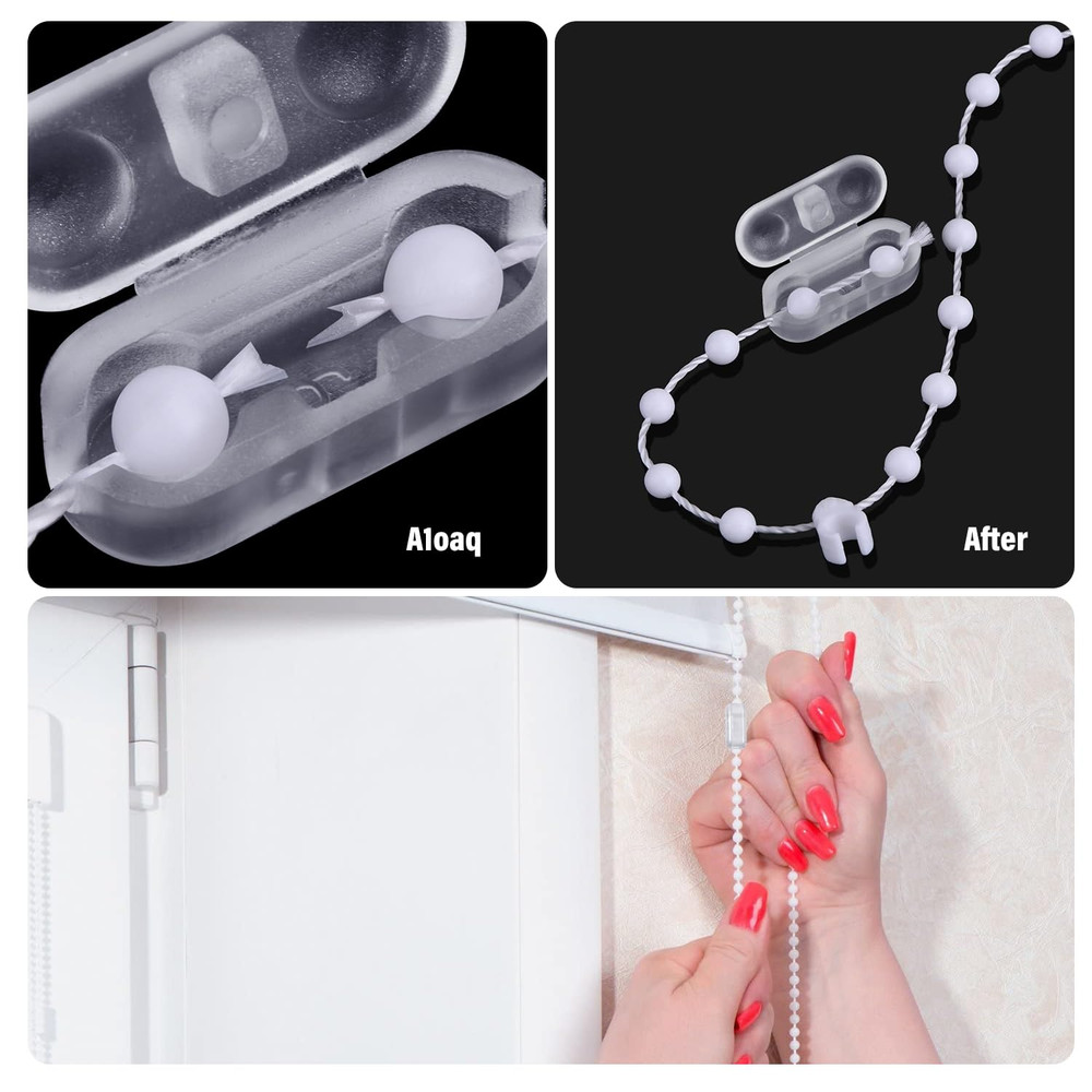 30 Pack Chain Connectors Roller Shade Beaded Connector Plastic Replacement