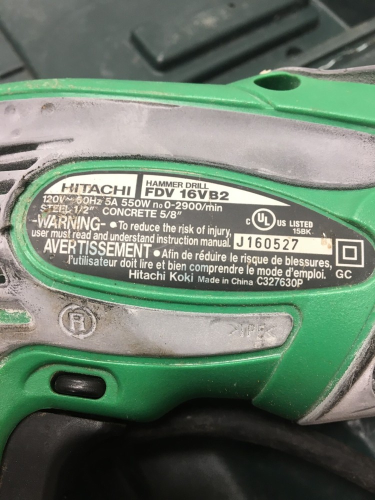 HITACHI FDV 16VB2 hammer drill with case
