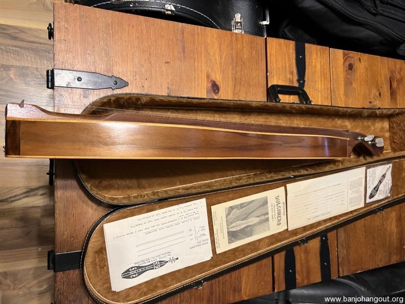 Daniel Doty mountain dulcimer with case and Doty papers