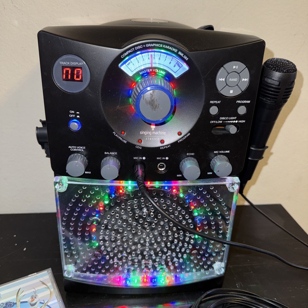 Singing Machine, SML385, Karaoke System, Disco Lights