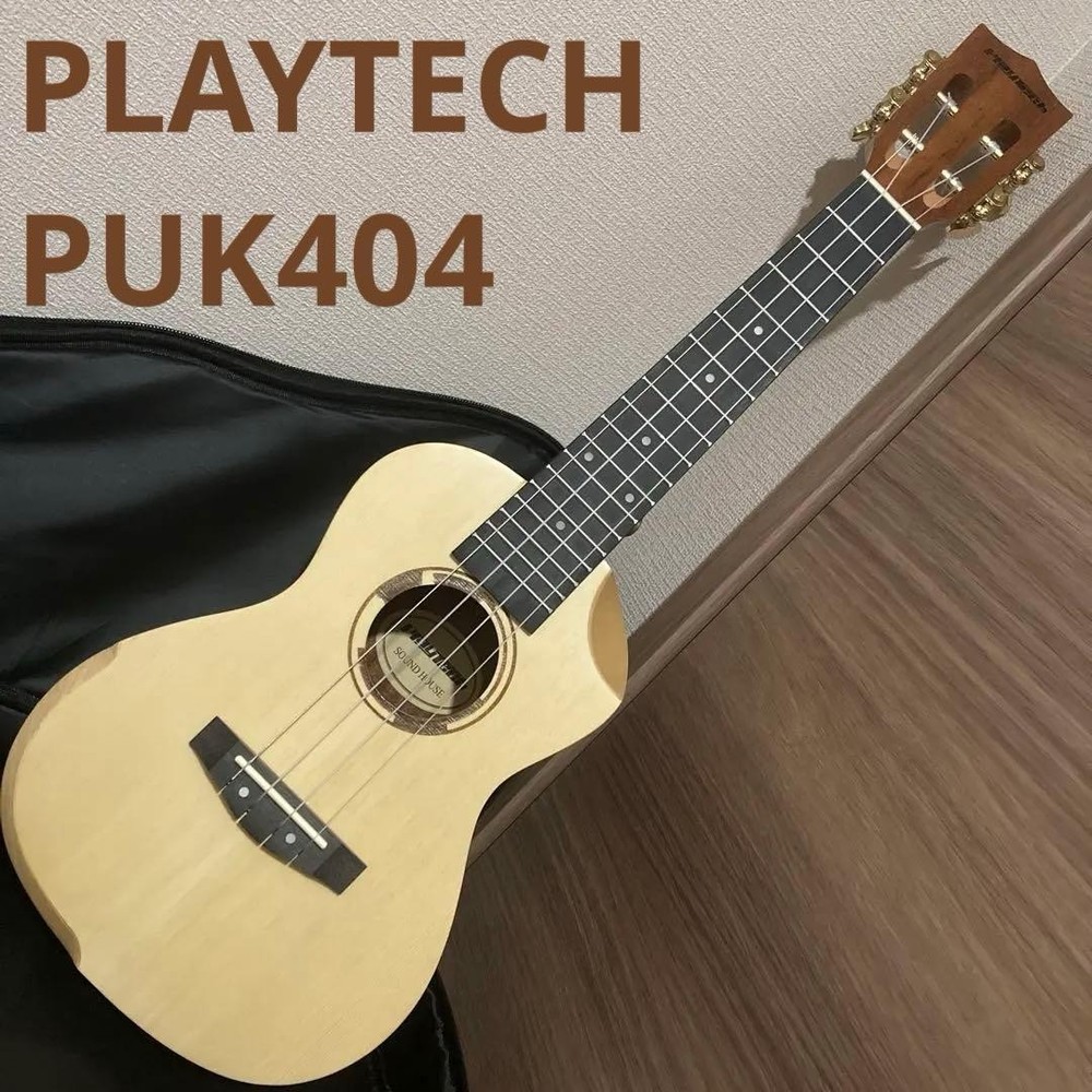 PLAYTECH Concert Ukulele PUK404 with case low G