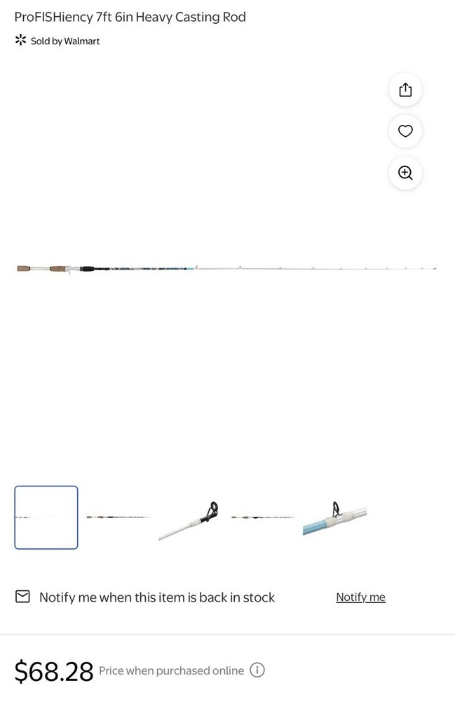 (2 RODS) Profishiency 7’6” Heavy - New