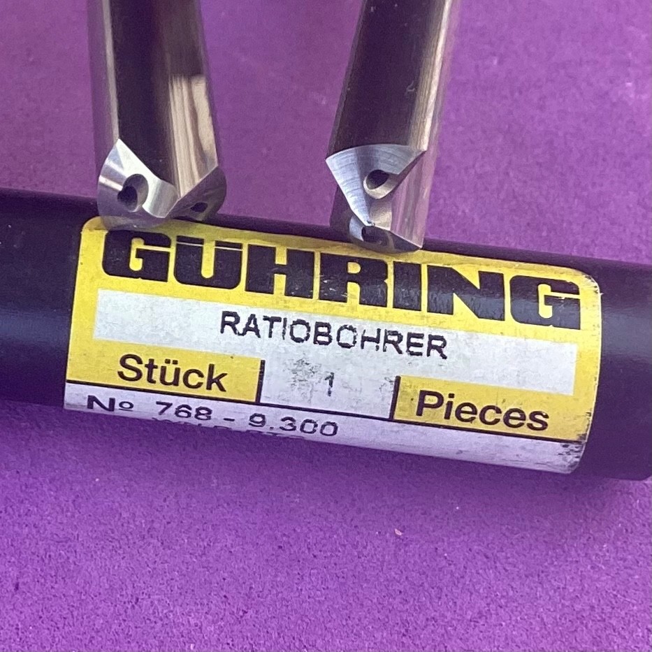 GUHRING 768 - 9.300mm Solid Carbide Coolant Fed Drill🎯Machinist