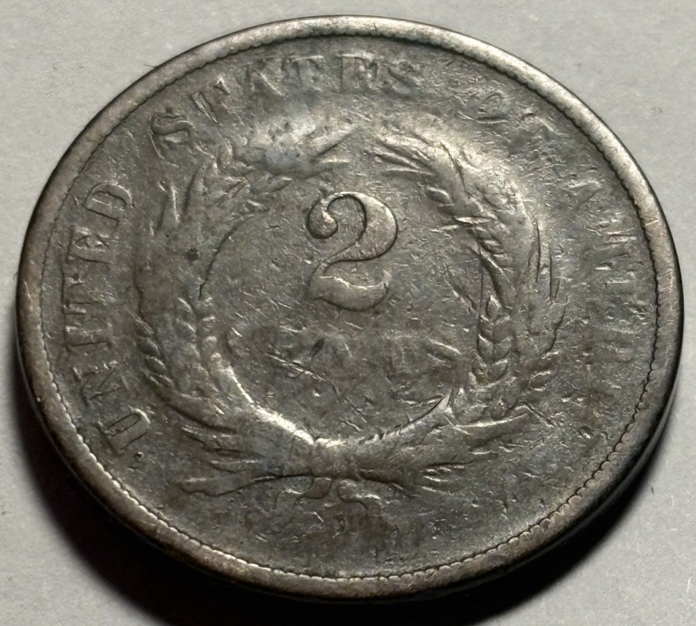 1868 Two Cent Piece — Circulated 🔥 Exact Coin