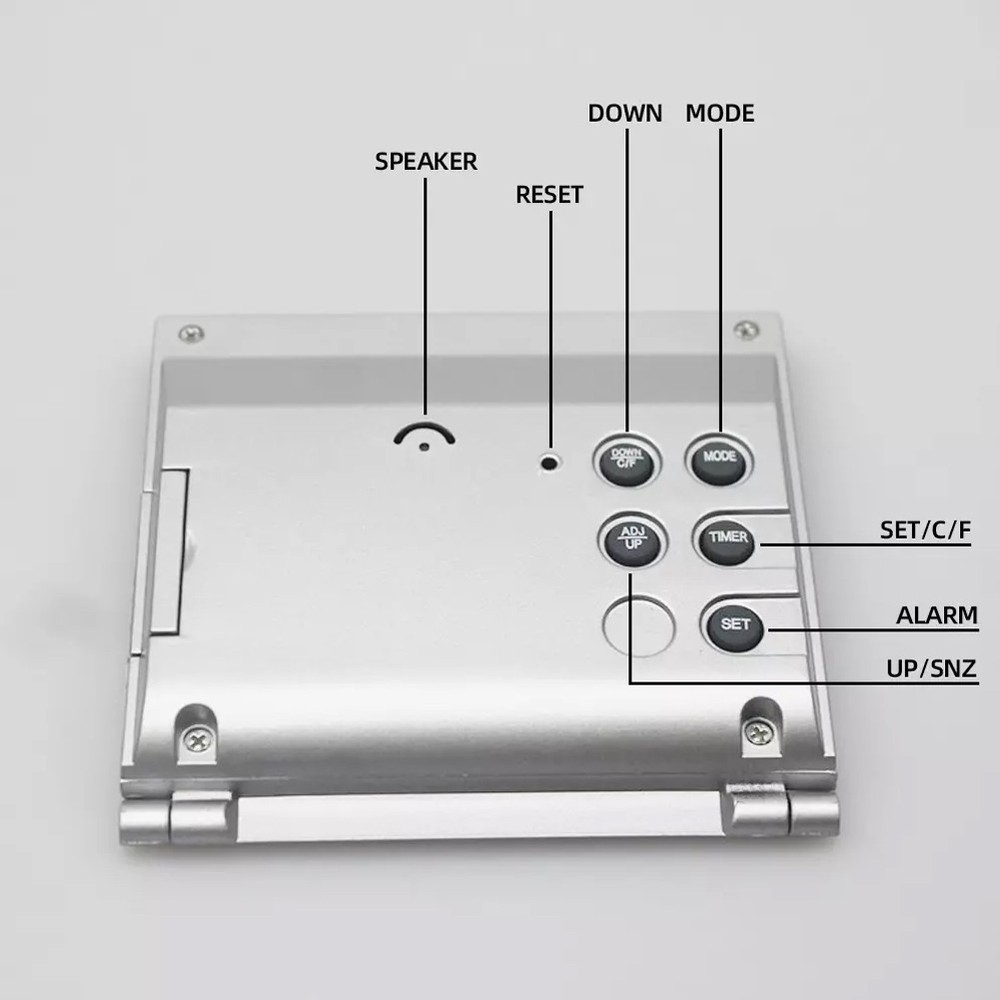 Large Screen Portable Alarm Clock for Traveling with Timer Functionality