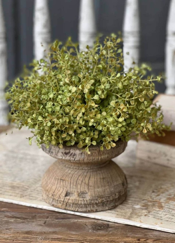 7" Baby's Grass Half Sphere Floral Accent Decor