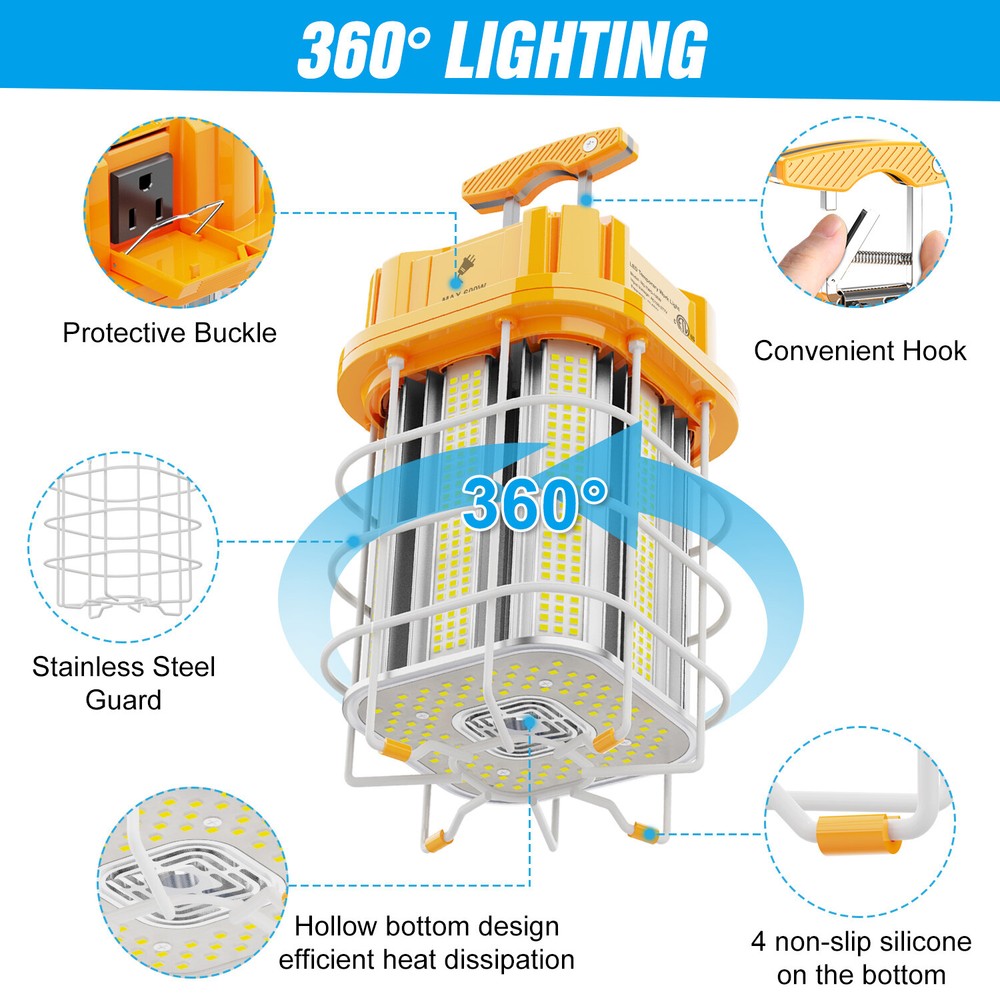 Linkable LED Temporary Construction Work Light 150W Construction Tunnel Lighting