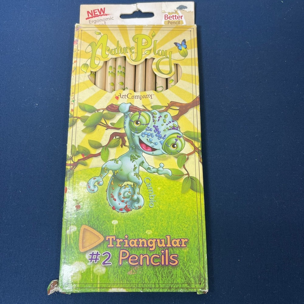 NaturePlay Triangular #2 Pencils Wood 12 Pack Ergonomic Shape