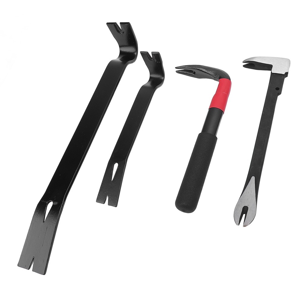 4 Pcs Nail Puller Pry Bar Set Multi Functional High Hardness Nail Puller Flat