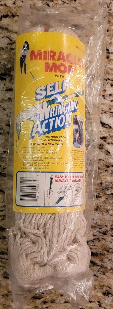 Vtg Miracle Mop Refill Replacement Mop Head Model #315 NEW