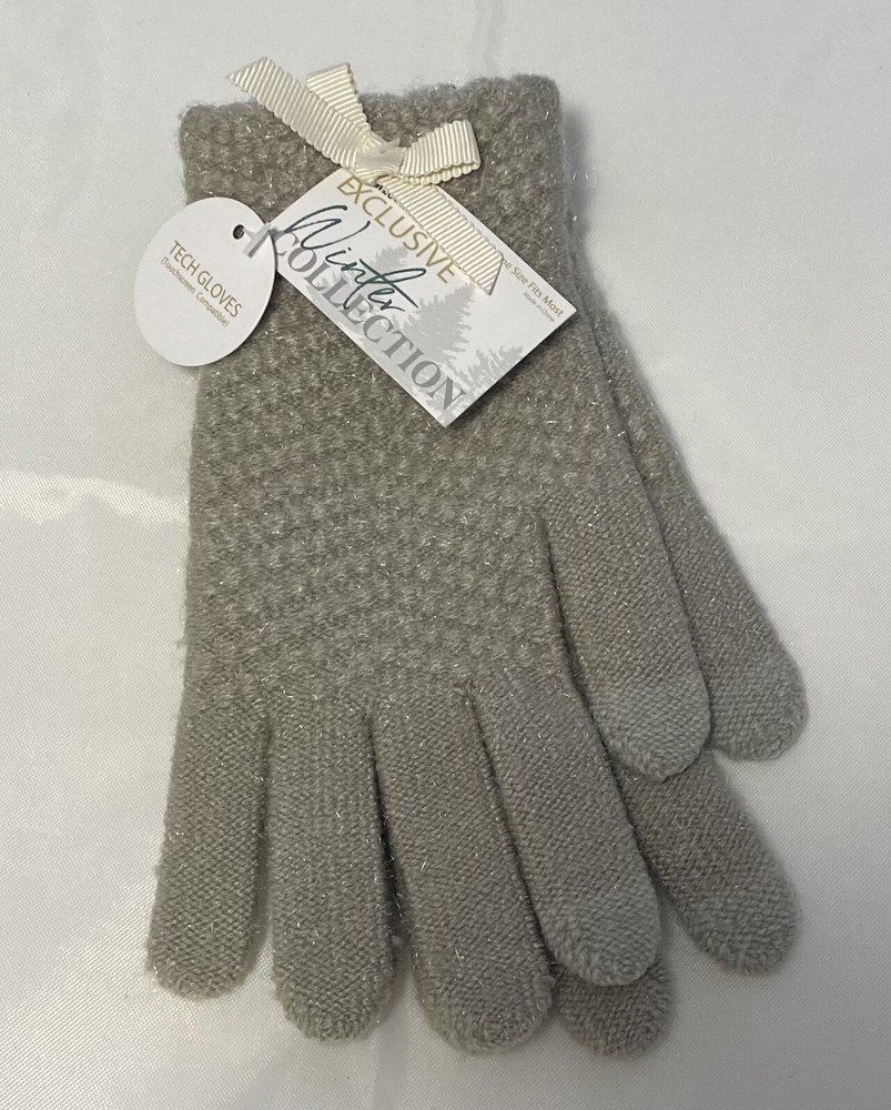 Barnes And Noble Women's Exclusive Winter Collection Tech Gloves One Size Gray