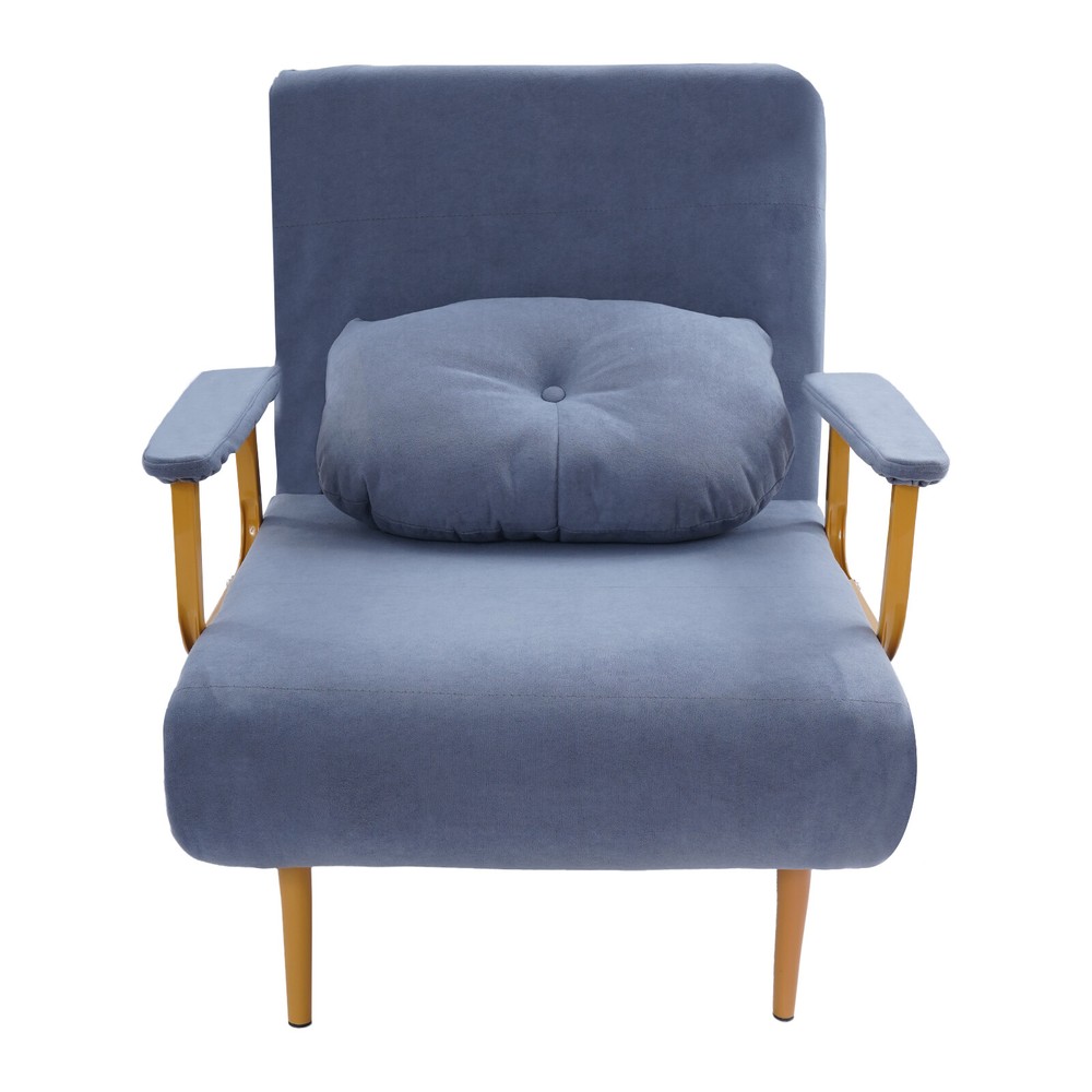 Versatile Folding Sofa Bed with Iron Frame and Soft Sponge, 68x190cm